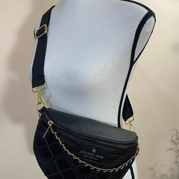 Black Leather Belt Bag NWT - Picture 6 of 9